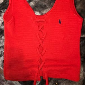 Ralph Lauren Tie Up Top